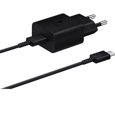 SAMSUNG CARICABATTERIE 15W EP-T1510X PD USB-C +CAVO1M BLACK