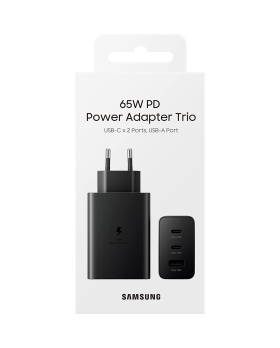 Samsung Caricabatterie 65w Trio Ep-t6530 Fc Usb-c+usb-a Black