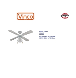 Vinco Ventilatore Soffitto 107CM 55W WHITE COD.70912