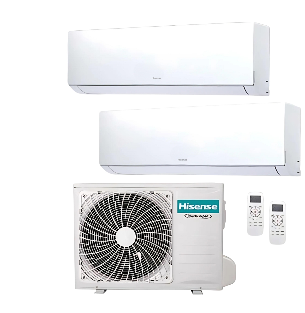 Hisense Climatizzatore Dual Split Inverter 9000+9000 Btu /h Condizionatore Con Pompa Di Calore Classe A++/a+