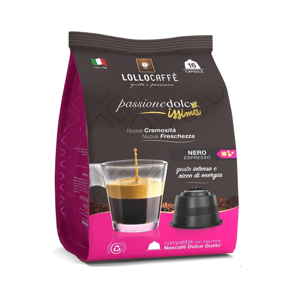 Lollo Caffè Capsule Comp. Dolce Gusto Qualita Espresso Nera 16pz