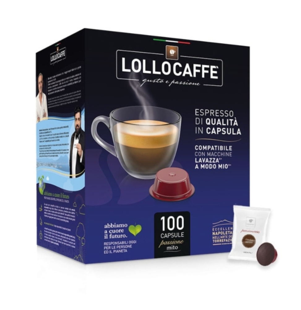 Lollo Caffè Capsule Comp. A Modo Mio Miscela Passione Mito 100pz