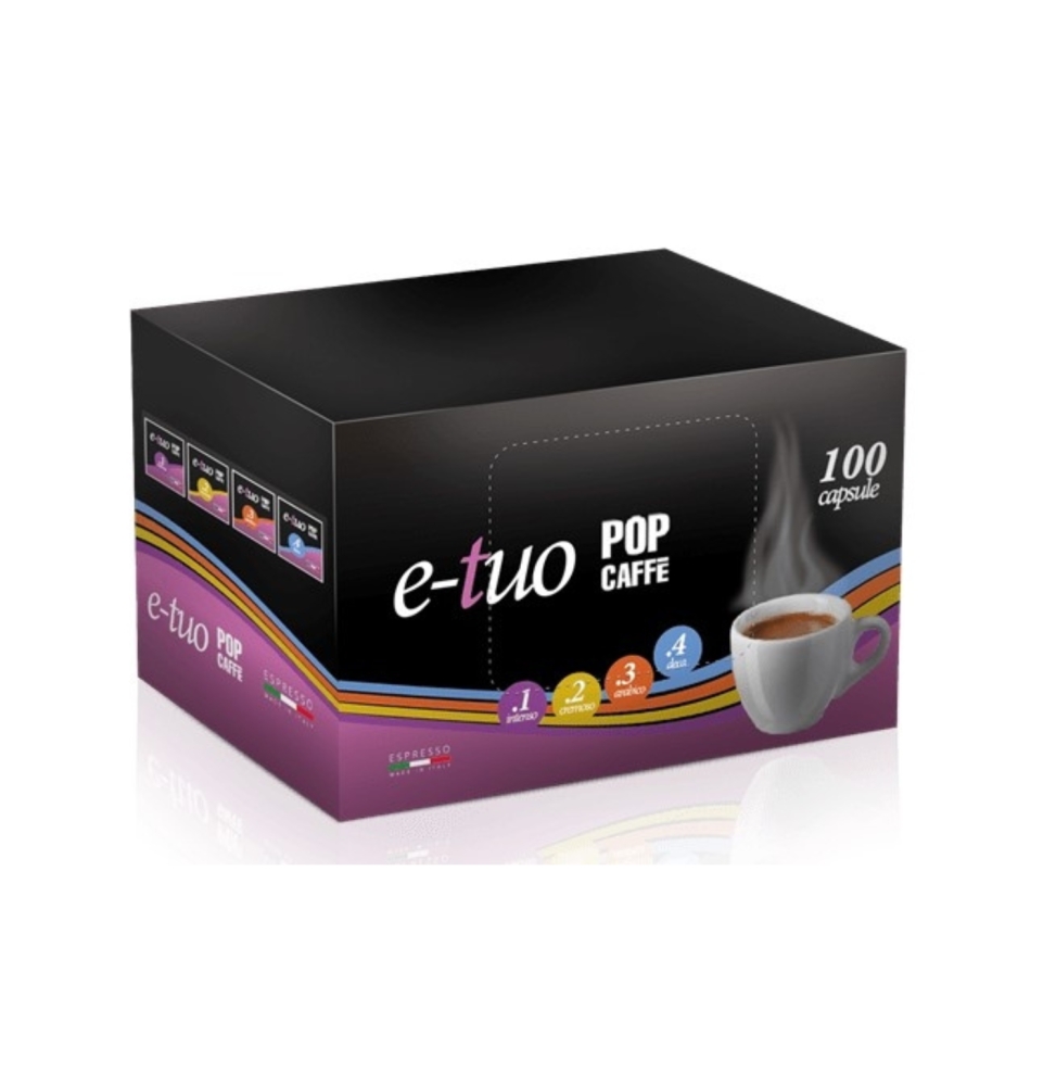 Pop Caffè E-tuo Intenso Capsule Comp. Lui E Fiorfiore 100pz