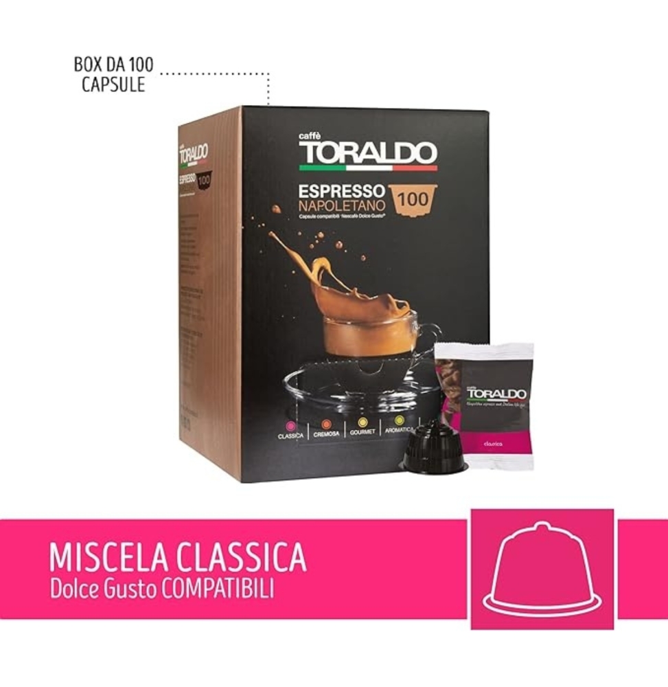 Toraldo Caffè Miscela Classica 100 Capsule Dolce Gusto