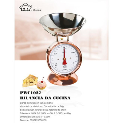 DCG BILANCIA DA CUCINA PWC1027 3KG