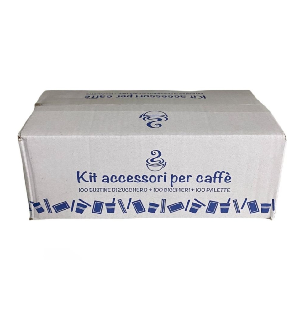 Kit Accessori Caffe 100/100/100 Palettine/bicchierini/zucchero