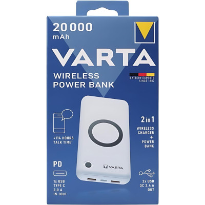 VARTA POWER BANK WIRELESS 20000MAH