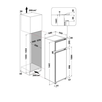 HOTPOINT FRIGORIFERO BDFS 2421 DOPPIA PORTA CLASS F STATICO INC.