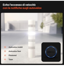 Ooono co-driver no2 alert per autovelox e pericoli ricaricabile