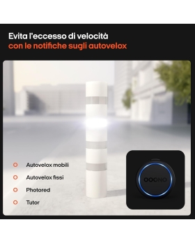 Ooono co-driver no2 alert per autovelox e pericoli ricaricabile