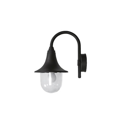 Lanterna polipropilene E27 100W nero ninfa