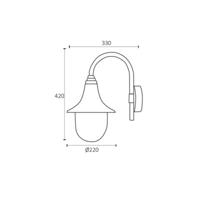 Lanterna polipropilene E27 100W nero ninfa