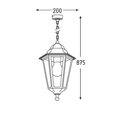 Lant.ant.+catena e27 100w giada