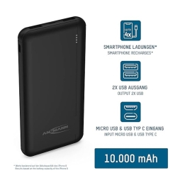 Ansmann powerbank 10000mAh Nero 1700-0132