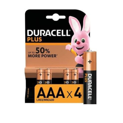(1 CONFEZIONE) DURACELLPLUS BATTERIE 4PZ MINISTILO LR03 MN2400