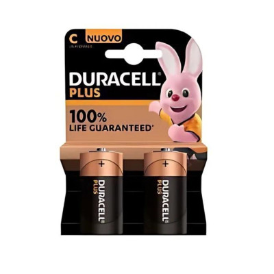 (1 CONFEZIONE) DURACELLPLUS BATTERIE 2PZ MEZZA TORCIA LR14 MN14