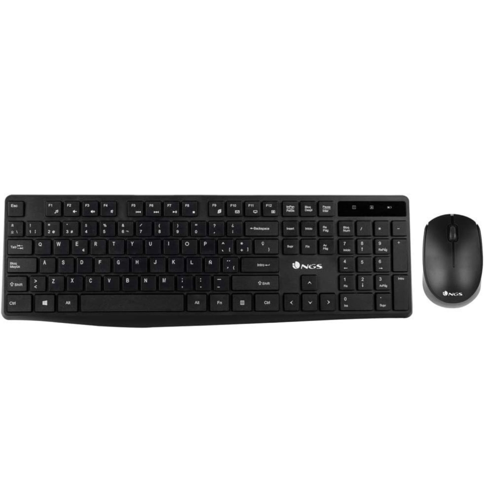 Ngs Kit Tastiera + Mouse Wireless Allure Nera