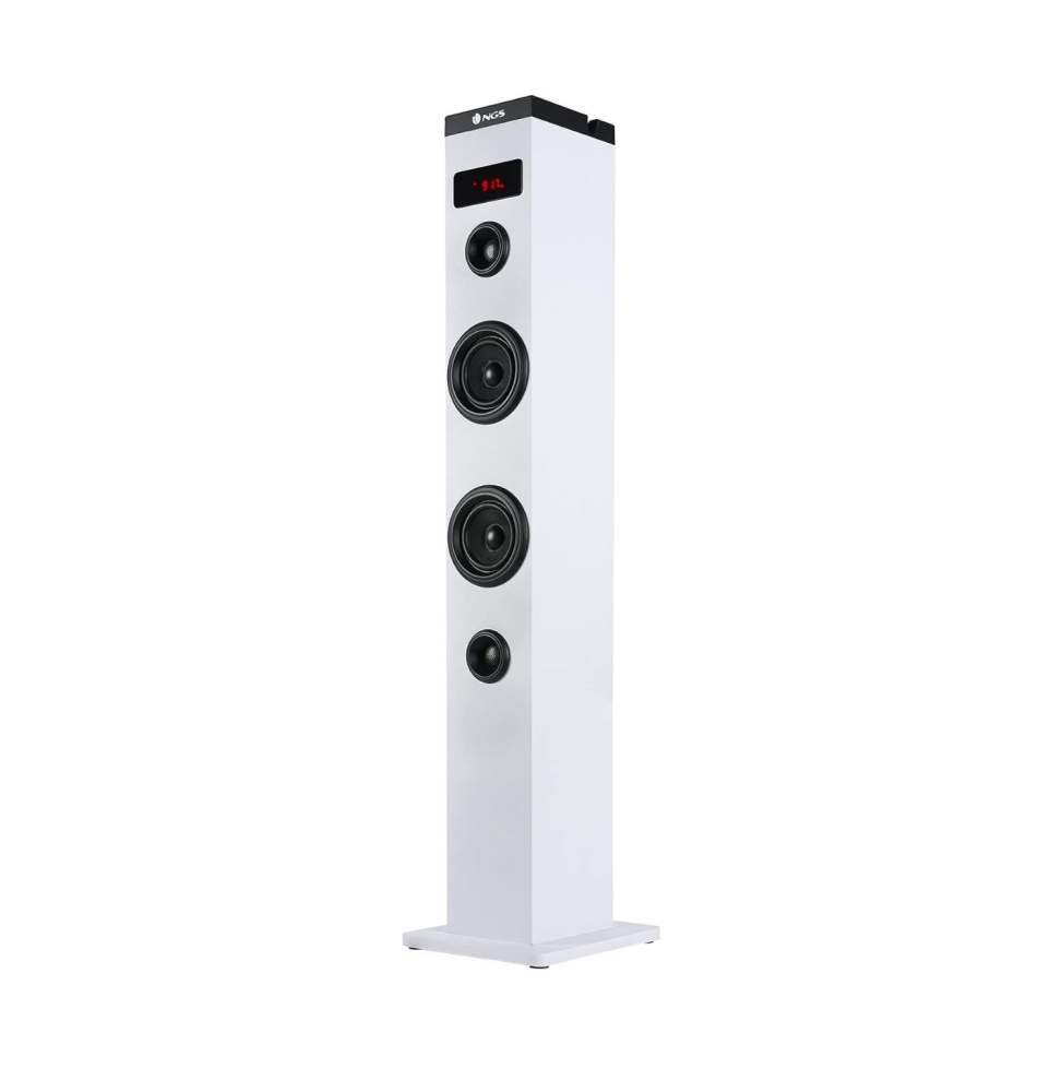 Ngs Speaker A Torre Skycharm Bluetooth Usb Radiofm Aux 50w Bian