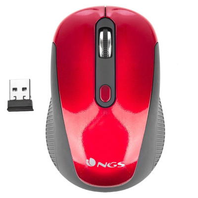 NGS MOUSE MINI WIRELESSHAZE 1600DPI 3TASTI RED