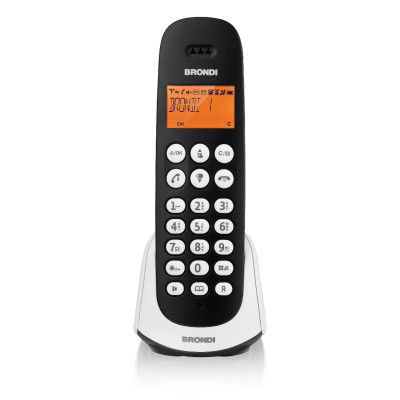 TELEFONO CORDLESS BRONDI ADARA NERO/BIANCO