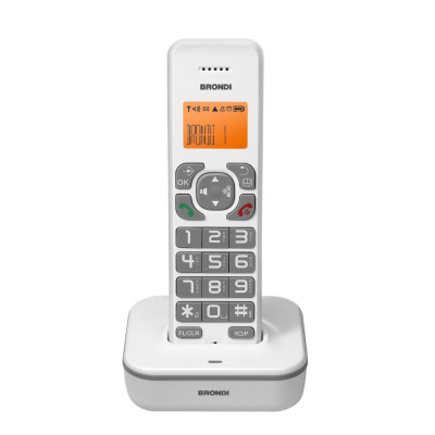 TELEFONO CORDLESS BRONDI BRAVO STAR BIANCO/GRIGIO