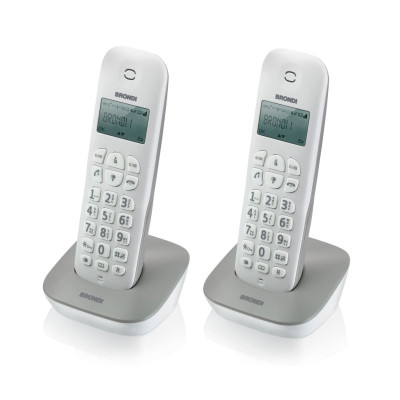 TELEFONO CORDLESS BRONDI GALA TWIN BIANCO/GRIGIO