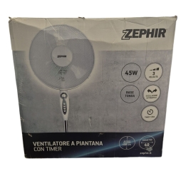 Zephir Pba41tm Bianco Ventilatore Con Timer