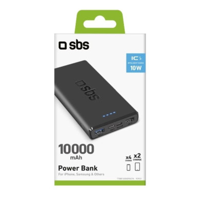 SBS Power bank 10.000 mAh extra slim con porta USB 2.1A