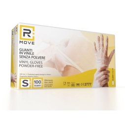 1conf. Da 100pz Tg. S - Rmove Guanti Vinyl Clear Uso Medico Senza