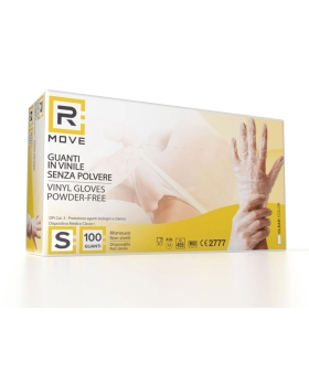 1conf. Da 100pz Tg. S - Rmove Guanti Vinyl Clear Uso Medico Senza