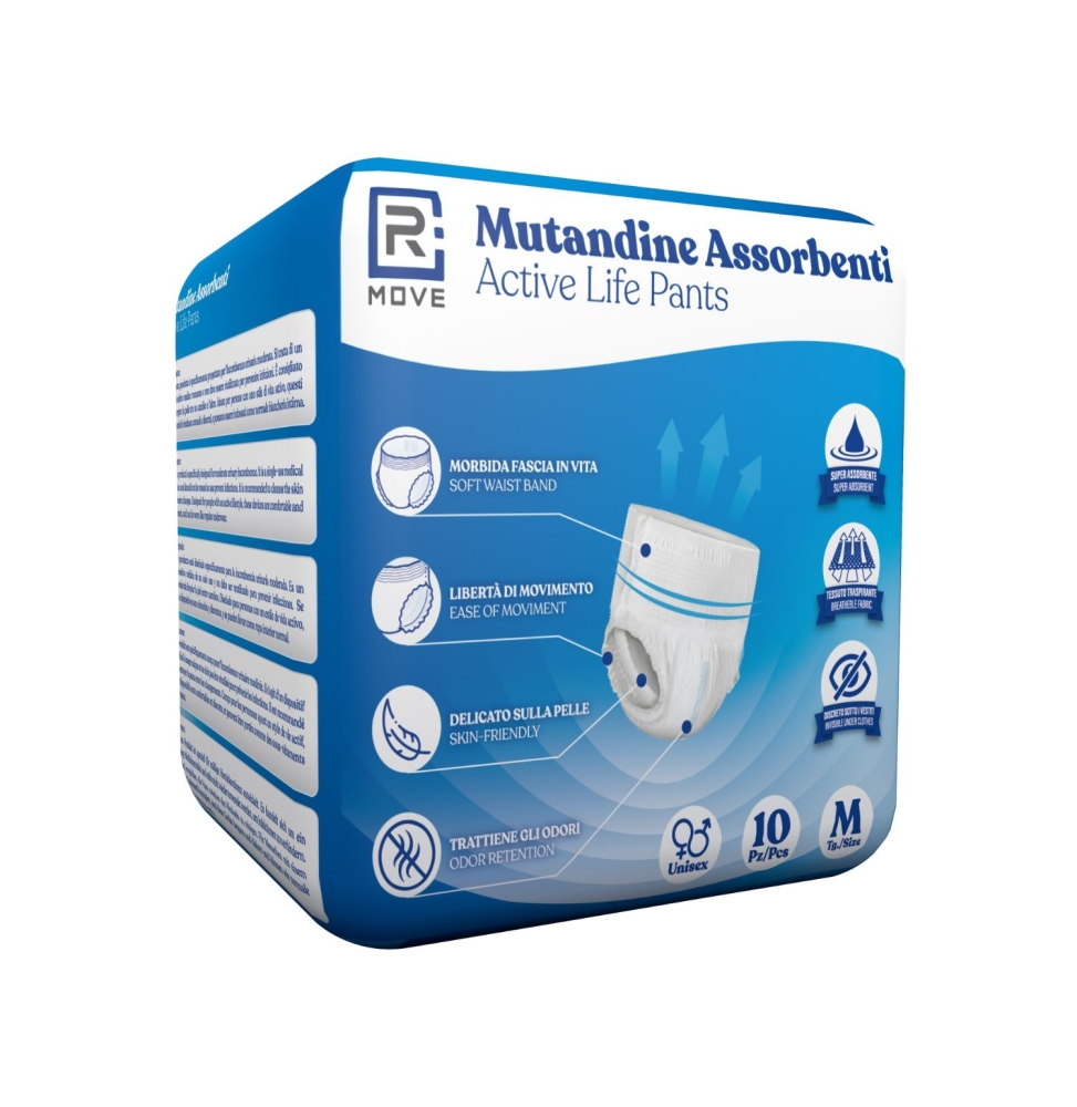 Rmove Mutandine Assorbenti Activelife Adulto Tg. M 1cnf/10pz