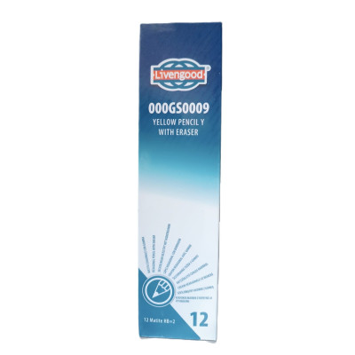 LIVENGOOD MATITA ESAGONALE CON GOMMA conf da 12 pz