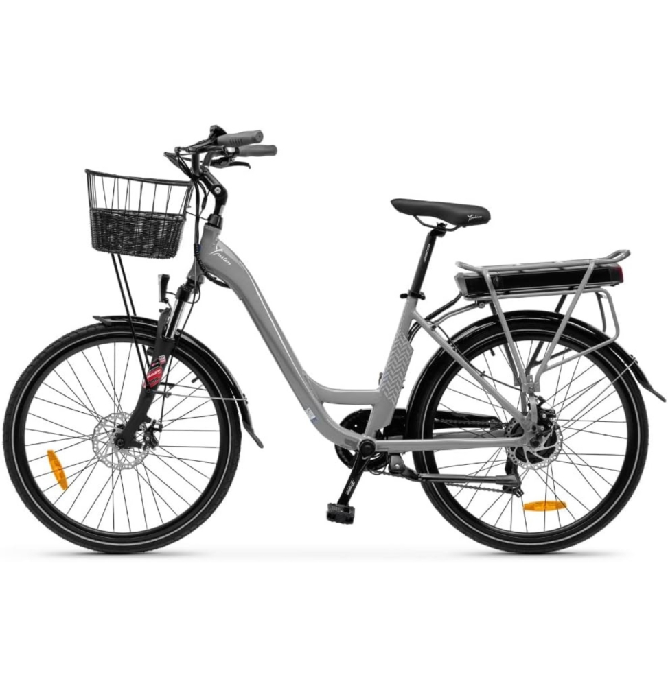 Lancia Y Incanto (Ln-Bi-220001) City E-Bike (Grigio) Bicicletta Elettrica Ruote 26"X1.50" Motore Bafang 250W 36V