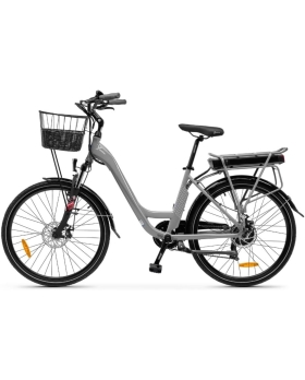 Lancia Y Incanto (Ln-Bi-220001) City E-Bike (Grigio) Bicicletta Elettrica Ruote 26"X1.50" Motore Bafang 250W 36V