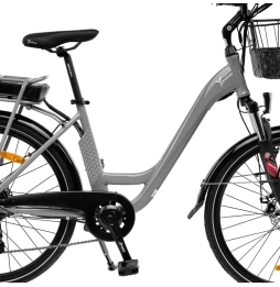 Lancia Y Incanto (Ln-Bi-220001) City E-Bike (Grigio) Bicicletta Elettrica Ruote 26"X1.50" Motore Bafang 250W 36V