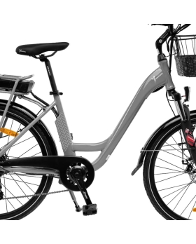 Lancia Y Incanto (Ln-Bi-220001) City E-Bike (Grigio) Bicicletta Elettrica Ruote 26"X1.50" Motore Bafang 250W 36V