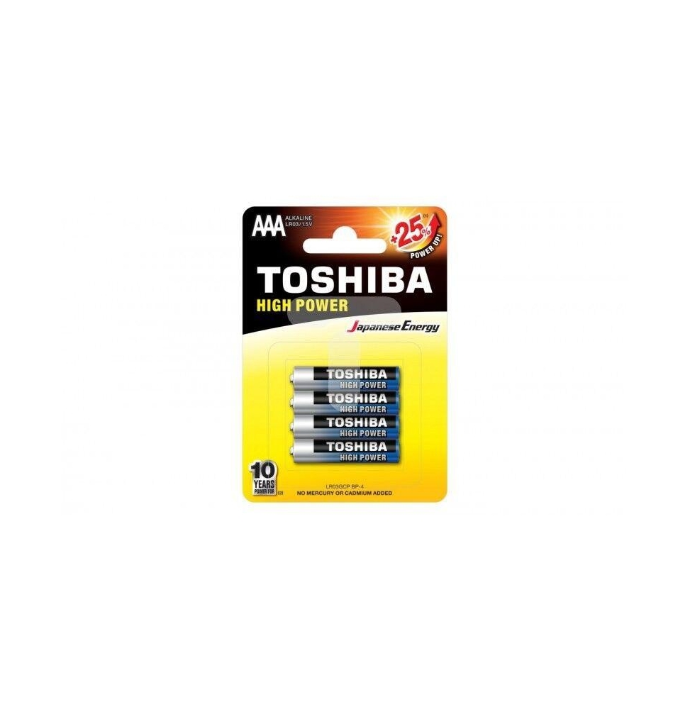 (1 CONFEZIONE) TOSHIBA BATTERIE 4PZ MINISTILO LR03GCP BP-4 AAA