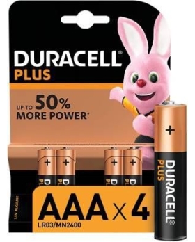 (1 CONFEZIONE) DURACELLPLUS BATTERIE 4PZ MINISTILO LR03 MN2400