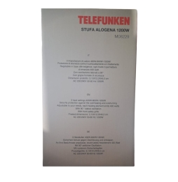 Telefunken Stufa Alogena 3 Velocità M08229 1200w