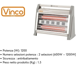 Vinco Stufa Al Quarzo Caldobagno LX-2830S COD.70157