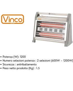 Vinco Stufa Al Quarzo Caldobagno LX-2830S COD.70157