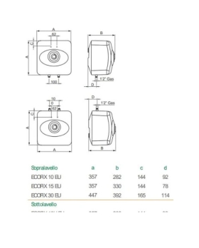 Ariston Thermo Ecofix15eu Scaldab 15lt 2a Cl B