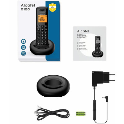TELEFONO CORDLESS ALCATEL E160 BLACK