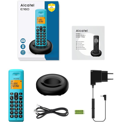 TELEFONO CORDLESS ALCATEL E160 BLUE