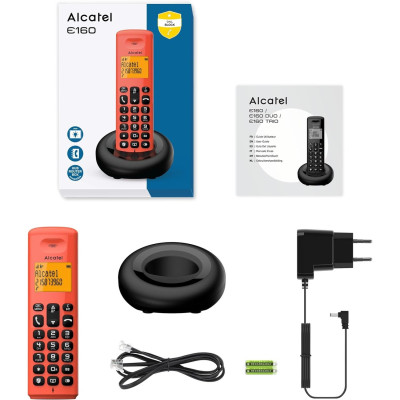 TELEFONO CORDLESS ALCATEL E160 RED