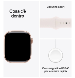 Apple watch serie10 42mm ac/rose gold sb/light blu. m/l mwwj3qc/