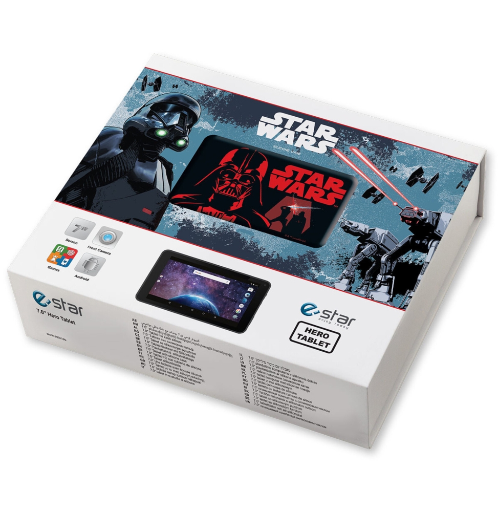 E-star Tablet per Bambini 3 - 6 anni 7 Pollici Wi-Fi 1 GB Ram Android 9 con fotocamera modello star wars