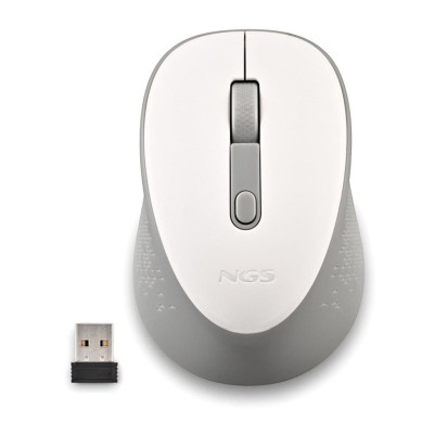 NGS Mouse wireless con pulsanti silenziosi DEW WHITE