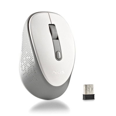 NGS Mouse wireless con pulsanti silenziosi DEW WHITE