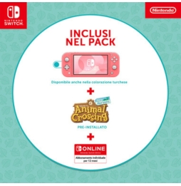 Nintendo Switch™ Lite Edizione Speciale Animal Crossing CORALLO